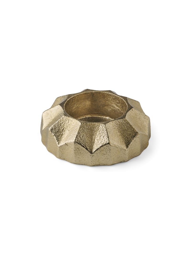 Advent pillar candle holder - Gold - image 1