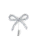 Christmas tree topper bow - Silver - image 1