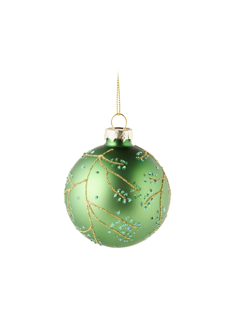 Christmas bauble - Dark Green, Gold - image 1