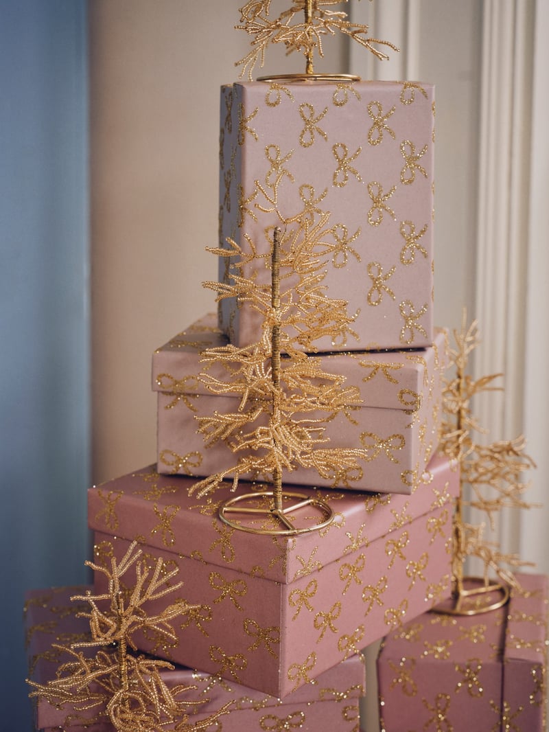 Beaded Christmas tree - Gold - image 3