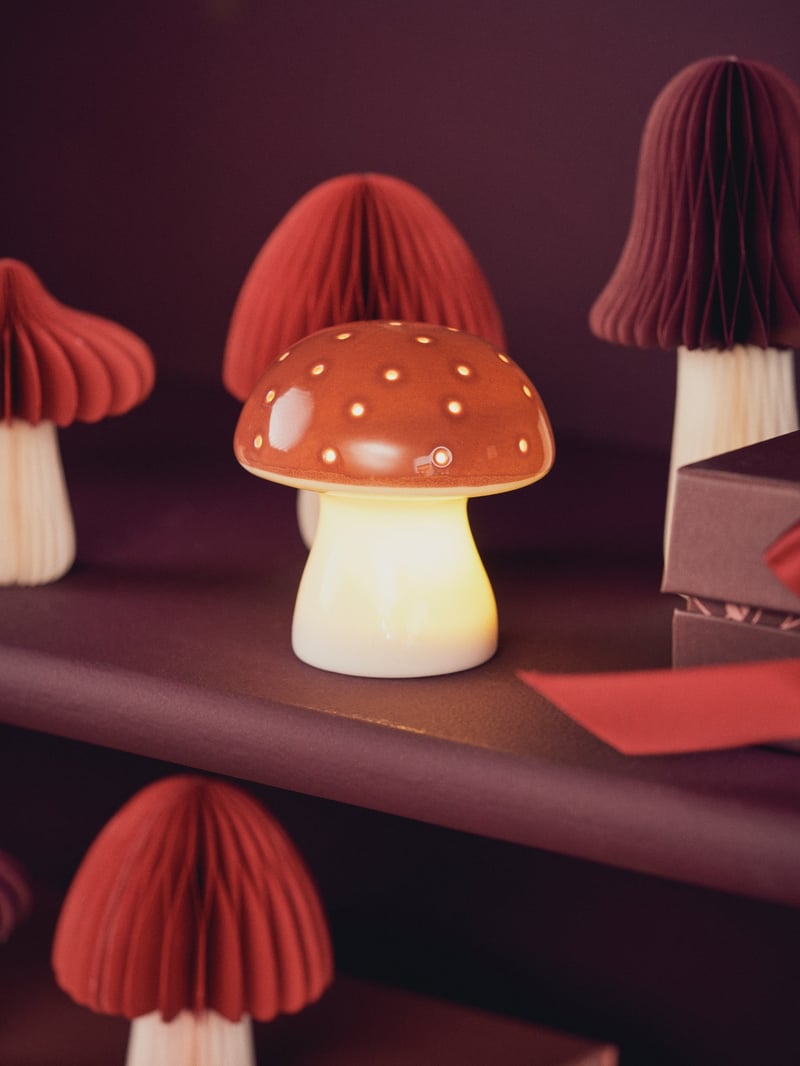 LED mushroom - Dark Rose - image 2