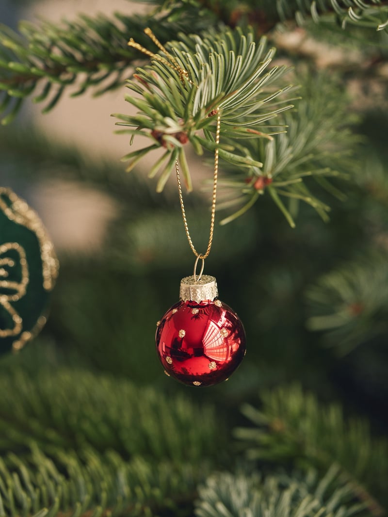 Christmas bauble - Red, Gold - image 2