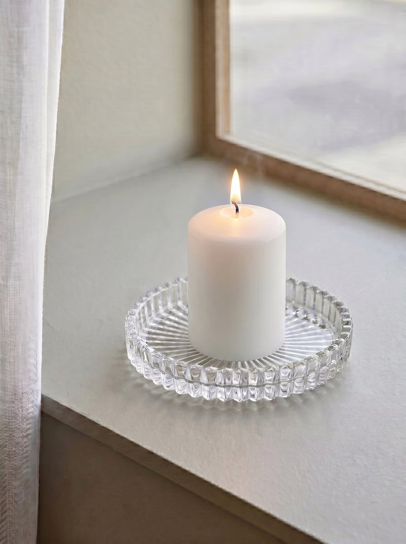 Candle plate - Clear - image 2