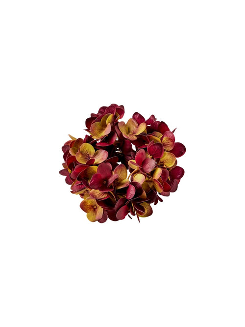 Artificial hydrangea wreath - Bordeaux - image 1