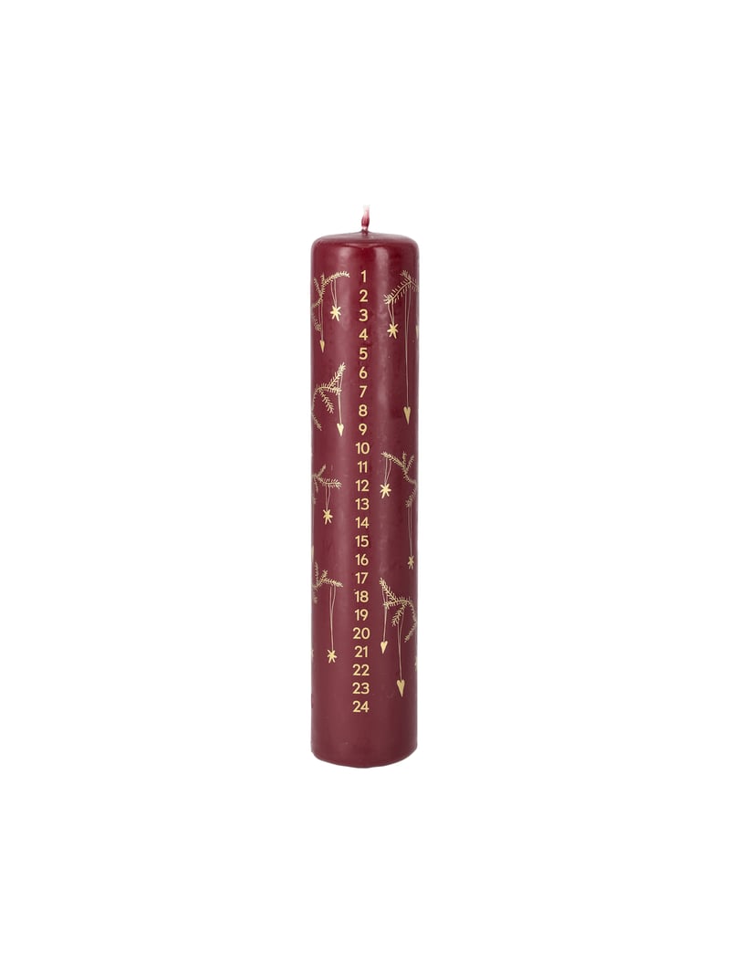 Advent candle - Bordeaux, Gold - image 1