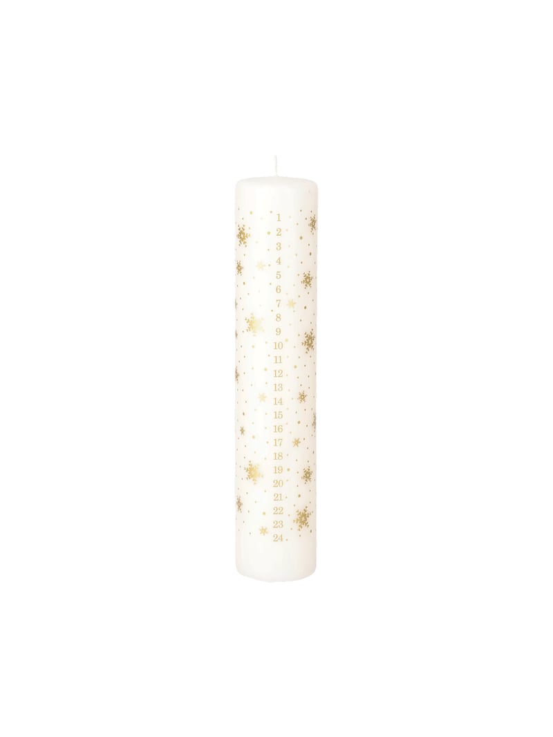 Advent candle - Off White, Gold - image 1