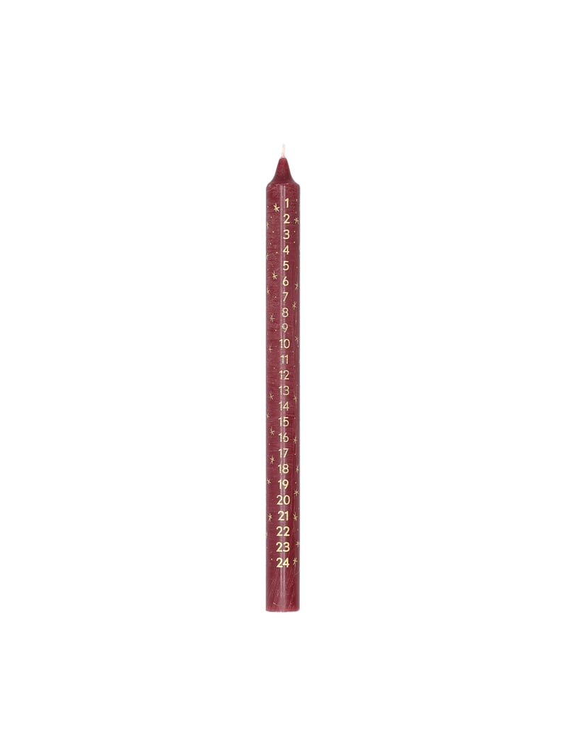Advent candle - Bordeaux, Gold - image 1