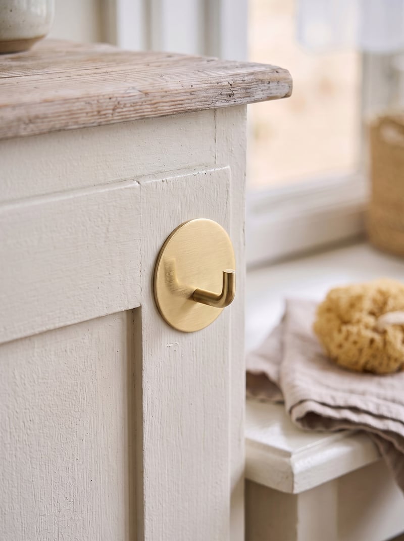 Adhesive hook - Brass - image 2