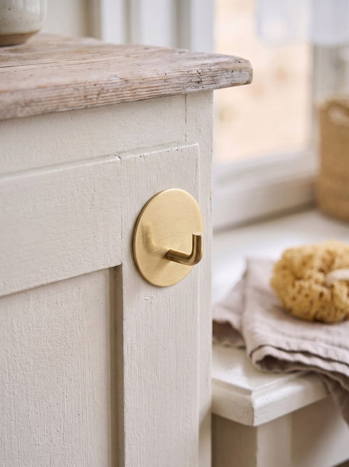 Adhesive hook - Brass - image 2