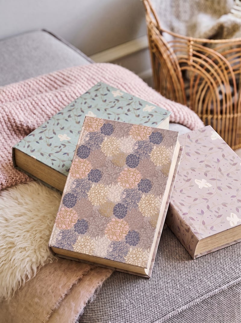 Book storage box - Warm Grey, Navy - image 3