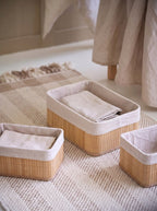 Lined storage basket - Light Nature - image 2