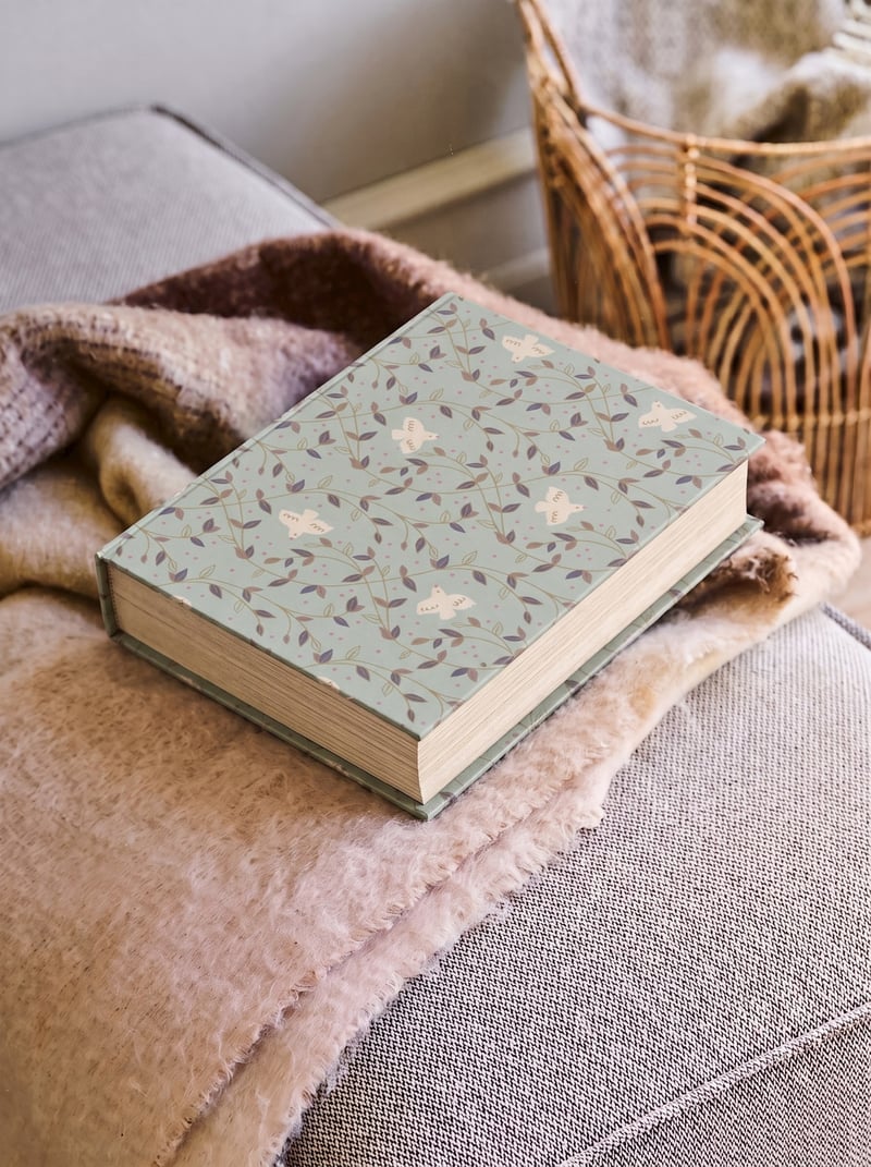 Book storage box - Dusty Green, Off White - image 3