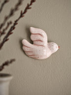 Dove wall decoration - Dusty Rose, Off White - image 3