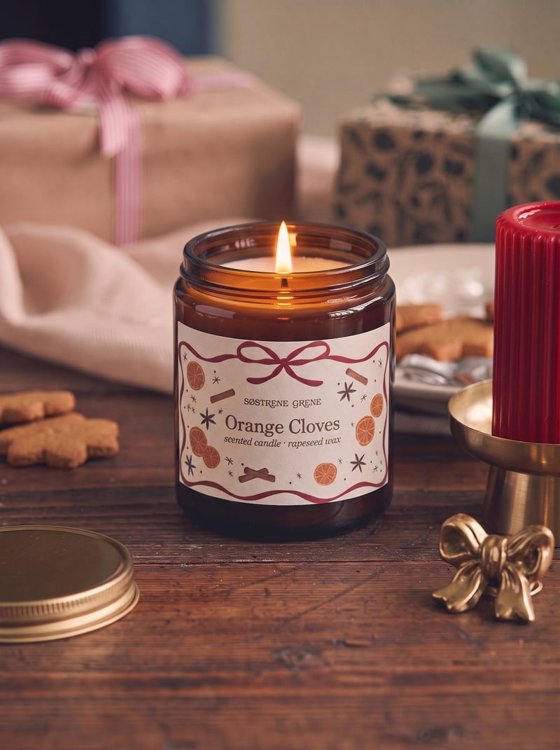 Scented candle Oranges and Cloves - Off White, Gold - image 2