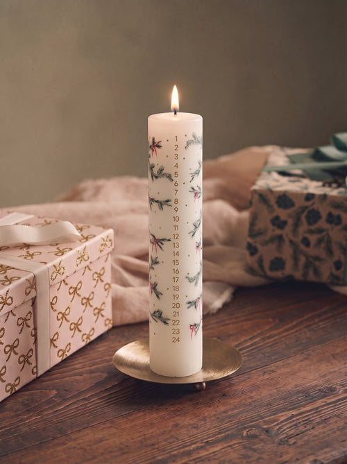 Advent candle - Off White, Gold - image 2