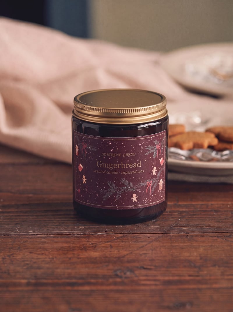 Scented candle Gingerbread - Bordeaux, Gold - image 2