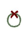 Wreath with bow - Green, Bordeaux - image 1