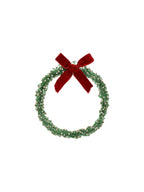 Wreath with bow - Green, Bordeaux - image 1