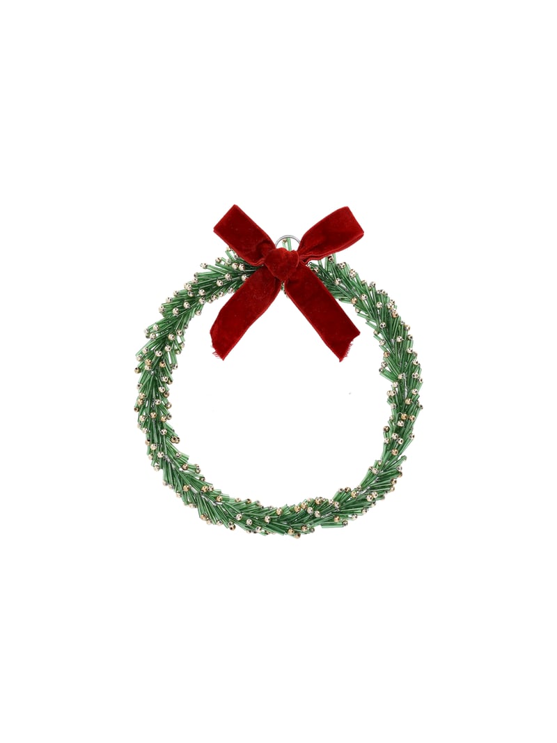 Wreath with bow - Green, Bordeaux - image 1