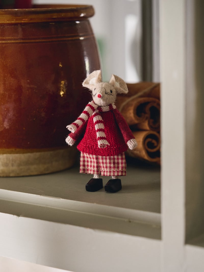 Decorative mouse - Red, Camel - image 3