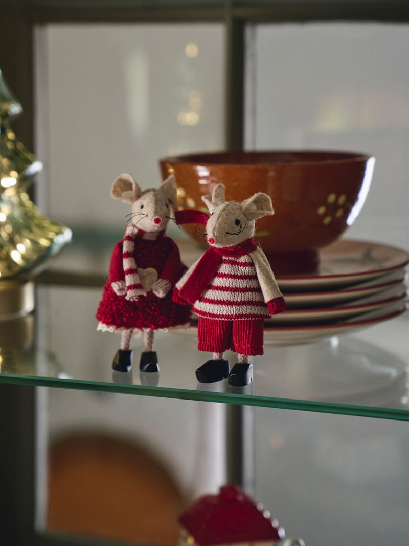 Decorative mouse - Red, Camel - image 3