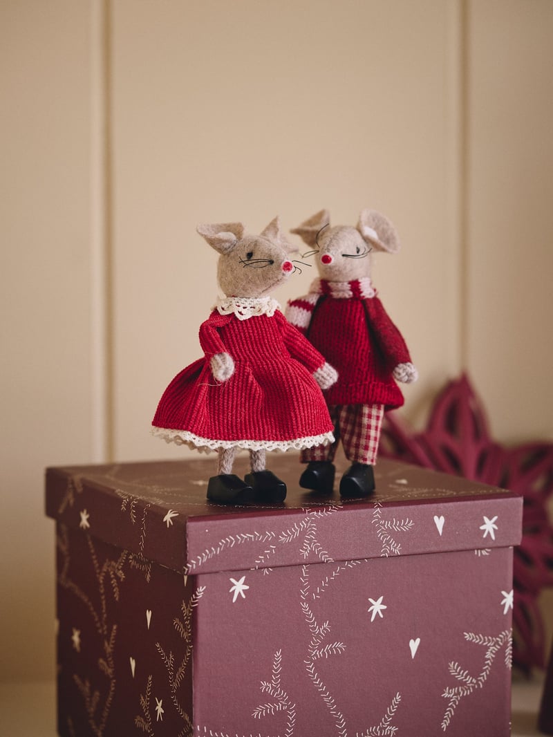 Decorative mouse - Red, Camel - image 3